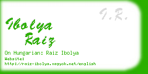 ibolya raiz business card